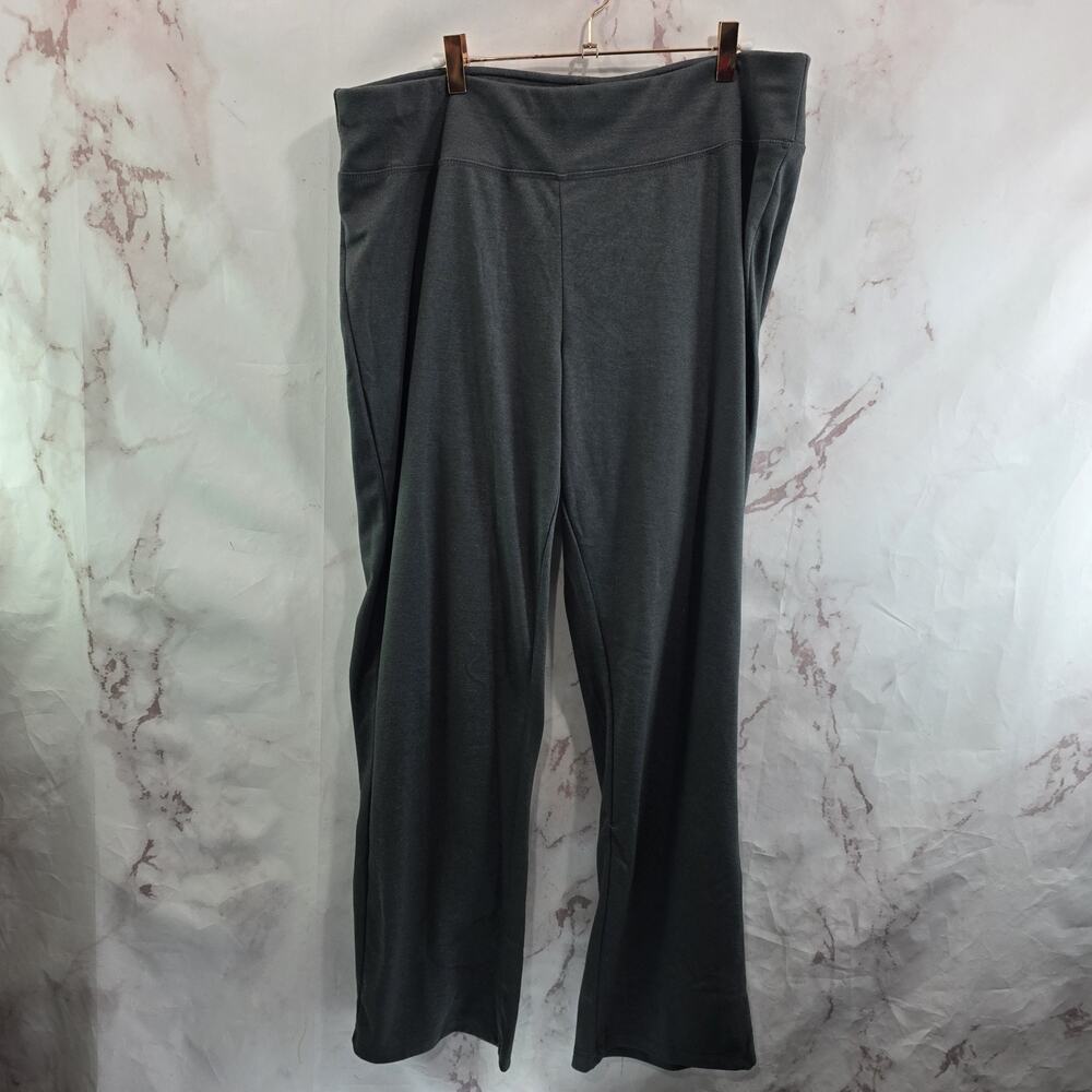 Catherines Pants Womens 1X 18 20 Gray Pull On Pants Lounge Straight